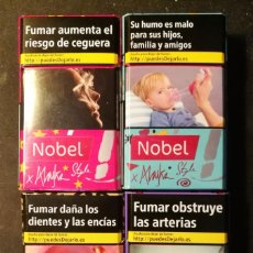 Paquetes de tabaco: (LOTE 1) 4 CAJETILLAS VACIAS NOBEL STYLE BY ALASKA (ABRIL/2021). Lote 271888983