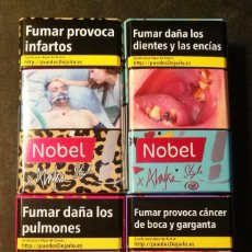 Paquetes de tabaco: (LOTE 5) 4 CAJETILLAS VACIAS NOBEL STYLE BY ALASKA (ABRIL/2021). Lote 271889288