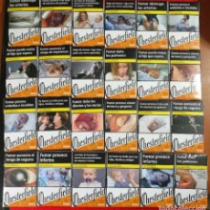 Paquetes de tabaco: LOTE 24 CAJETILLAS CHESTERFIELD (VACÍAS). Lote 271889743