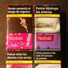 Paquetes de tabaco: (LOTE 5) 4 CAJETILLAS VACIAS NOBEL STYLE BY ALASKA (ABRIL/2021). Lote 272972898