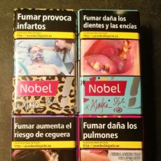 Paquetes de tabaco: (LOTE 9) 4 CAJETILLAS VACIAS NOBEL STYLE BY ALASKA (ABRIL/2021). Lote 272973018