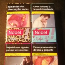 Paquetes de tabaco: (LOTE 12) 4 CAJETILLAS VACIAS NOBEL STYLE BY ALASKA (ABRIL/2021). Lote 280714488