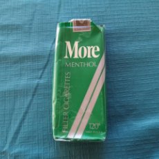 Paquetes de tabaco: CAJETILLA ANTIGUA DE TABACO MORE MENTHOL. Lote 302600578