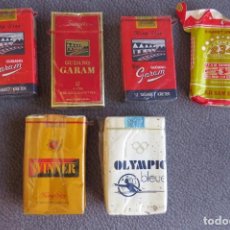 Paquetes de tabaco: LOTE 6 PAQUETES TABACO - INDONESIA Y MARRUECOS - GARAM GUDANG, WINNER, DJI SAM SOE, OLYMPIC BLEUE. Lote 304620873