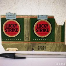 Paquetes de tabaco: ANTIGUO ENVOLTORIO TABACO - LUCKY STRIKE VERDE MADE IN USA. Lote 309102598