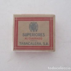 Paquetes de tabaco: SUPERIORES AL CUADRADO, 20 CIGARROS TABACALERA S. A. - PAQUETE NUEVO, SIN USO. Lote 311237768