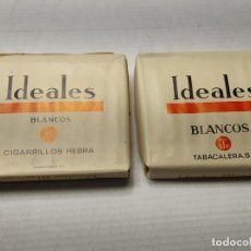 Paquetes de tabaco: PAQUETES TABACO IDEALES BLANCOS LOTE 2 PAQUETES SIN ABRIR. Lote 402498734