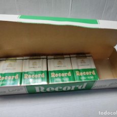 Paquetes de tabaco: PAQUETES TABACO RECORD LOTE 4 PAQUETES SIN ABRIR Y CARTÓN. Lote 322366058