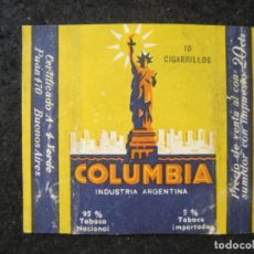 Paquetes de tabaco: CIGARRILLOS COLUMBIA-VER FOTOS-(91.419). Lote 326813538