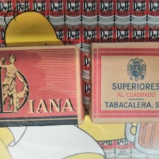 Paquetes de tabaco: 2 PAQUETES DE TABACO DIANA DE 1,75 PTAS Y SUPERIORES AL CUADRADO DE 1,05 PTAS BIEN CONSERVADOS Y LLE. Lote 328036248
