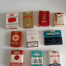 Paquetes de tabaco: LOTE DE 10 ANTIGUOS PAQUETES DE TABACO LLENOS SIN ABRIR. Lote 331055898