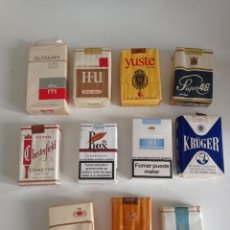 Paquetes de tabaco: LOTE DE 10 ANTIGUOS PAQUETES DE TABACO LLENOS SIN ABRIR. Lote 331056088