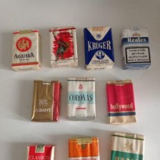 Paquetes de tabaco: LOTE DE 10 ANTIGUOS PAQUETES DE TABACO LLENOS SIN ABRIR. Lote 331056168