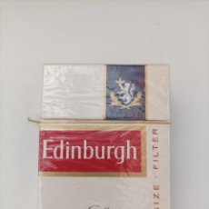 Paquets de cigarettes: PAQUETE DE TABACO PRECINTADO SIN ABRIR. EDINBURGH - KING SIZE. FILTER. PAQUETE DURO. AÑOS '70S-'80S. Lote 331802978