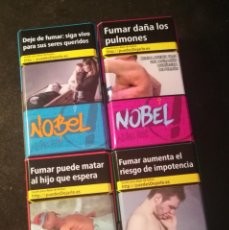 Paquetes de tabaco: (LOTE BB) 4 CAJETILLAS VACÍAS NOBEL STYLE (ABRIL/2022). Lote 337704668