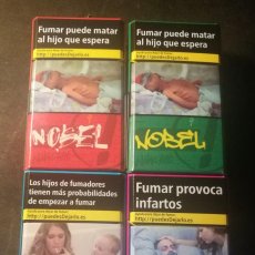 Paquetes de tabaco: (LOTE EE) 4 CAJETILLAS VACÍAS NOBEL STYLE (ABRIL/2022). Lote 344669898