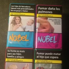 Paquetes de tabaco: (LOTE GG) 4 CAJETILLAS VACÍAS NOBEL STYLE (ABRIL/2022). Lote 344951048