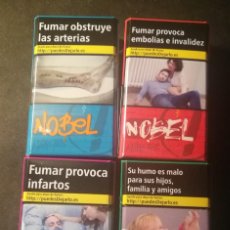 Paquetes de tabaco: (LOTE HH) 4 CAJETILLAS VACÍAS NOBEL STYLE (ABRIL/2022). Lote 344951103
