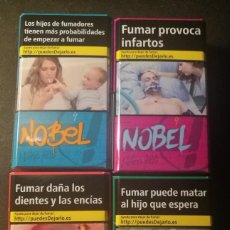 Paquetes de tabaco: (LOTE JJ) 4 CAJETILLAS VACÍAS NOBEL STYLE (ABRIL/2022). Lote 344951238