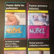 Paquetes de tabaco: (LOTE LL) 4 CAJETILLAS VACÍAS NOBEL STYLE (ABRIL/2022). Lote 344951393