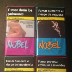 Paquetes de tabaco: (LOTE MM) 4 CAJETILLAS VACÍAS NOBEL STYLE (ABRIL/2022). Lote 344951443