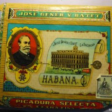 Paquetes de tabaco: ENVOLTORIO PAQUETE PICADURA SELECTA TABACO - LA ESCEPCIÓN - JOSÉ GENER Y BATET - HABANA. Lote 365259216