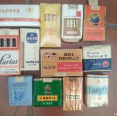 Paquetes de tabaco: LOTE 12 PAQUETES TABACO PUROS ETC IDEAL COLECCIONISTAS UNOS MEJOR OTROS PEOR TODOS SIN ABRIR. Lote 366255946