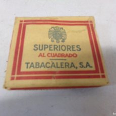 Paquetes de tabaco: ANTIGUO PAQUETE DE CIGARRILLOS SUPERIORES AL CUADRADO DE TABACALERA, S.A.. Lote 366735656