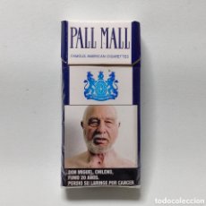 Paquetes de tabaco: PAQUETE DE TABACO VACÍO, CAJETILLA - PALL MALL, ORÍGEN CHILE