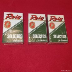 Paquetes de tabaco: LOTE DE 3 PAQUETES TE TABACO REIG SELECTOS PRECINTADOS SIN ABRIR. Lote 372102551