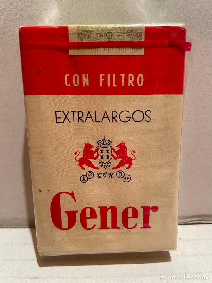 Paquetes de tabaco: ANTIGUO PAQUETE DE TABACO GENER SIN ABRIR - Foto 1