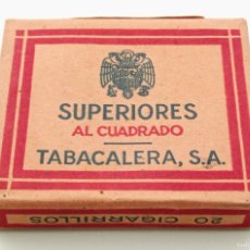 Paquetes de tabaco: PAQUETE DE TABACO ''SUPERIORES AL CUADRADO'', SIN ABRIR, CON 20 CIGARRILLOS
