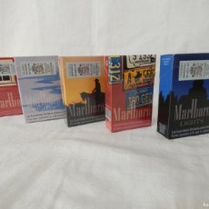 Paquetes de tabaco: MARLBORO COUNTRY EDICION LIMITADA - LOTE 5 PAQUETES CAJETILLAS VACIAS - BUEN ESTADO