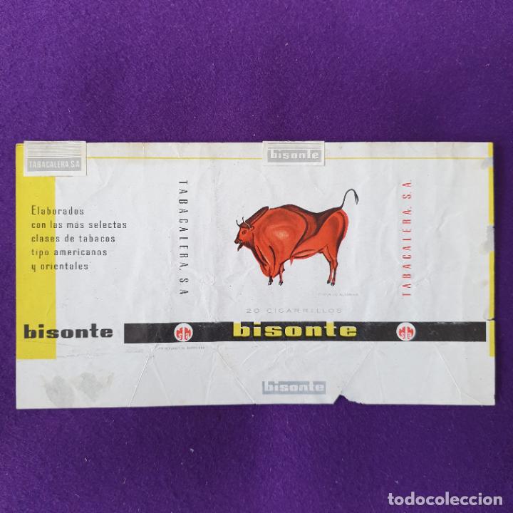 Paquetes de tabaco: ENVOLTORIO PAQUETE TABACO CIGARRILLOS. BISONTE. - Foto 1