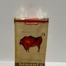 Paquetes de tabaco: PAQUETE DE TABACO BISONTE CON FILTRO. LARGOS. LLENO. SIN ABRIR. TABACALERA, S.A. VER FOTOS