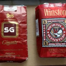 Paquetes de tabaco: 146L. DOS PAQUETES VACIOS DE WINSTON USA Y SG. VER