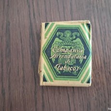 Paquetes de tabaco: CAJETILLA, PAQUETE DE TABACO, COMPAÑIA ARRENDATARIA DE TABACOS, PICADO FINO SUPERIOR 25 GRAMOS.