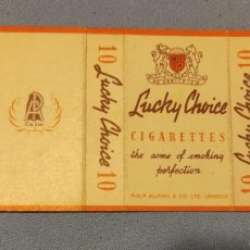 Paquetes de tabaco: ANTIGUO ENVOLTORIO PAQUETE DE TABACO LUCKY CHOICE ORIGINAL