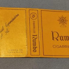 Paquetes de tabaco: ANTIGUO ENVOLTORIO PAQUETE DE TABACO RUMBO ORIGINAL