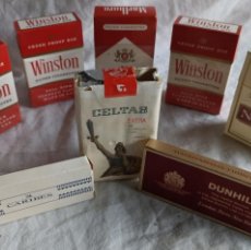 Paquetes de tabaco: LOTE 8 CAJETILLAS DE TABACO AÑOS 80