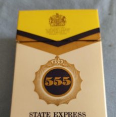 Paquetes de tabaco: ANTIGUO ENVOLTORIO PAQUETE DE TABACO 555 STATE EXPRESS ORIGINAL