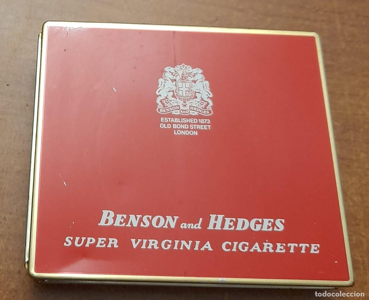 lata con 20 cigarrillos benson and hedges, supe