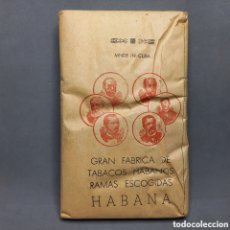 Paquetes de tabaco: HOYO DE MONTERREY. HEREDEROS DE JOSÉ GENER. LA HABANA. PAQUETE DE PICADURA CUBANA. TABACOS HABANOS.