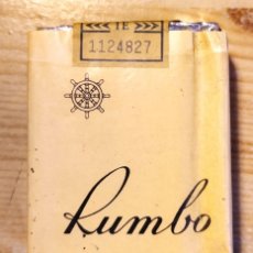 Paquetes de tabaco: PAQUETE DE TABACO RUMBO SIN FILTRO CON 19 CIGARRILLOS AÑOS 70