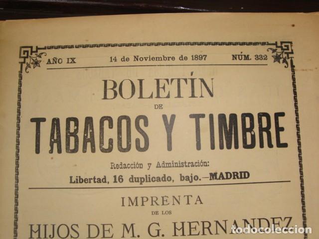Paquetes de tabaco: BOLETIN TABACOS Y TIMBRES 1.897 - Foto 2
