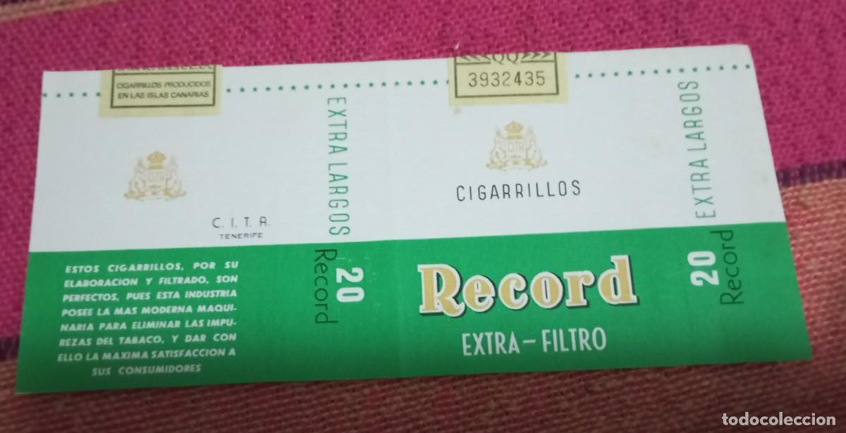 Paquetes de tabaco: Envoltorio paquete tabaco record recortado - Foto 1