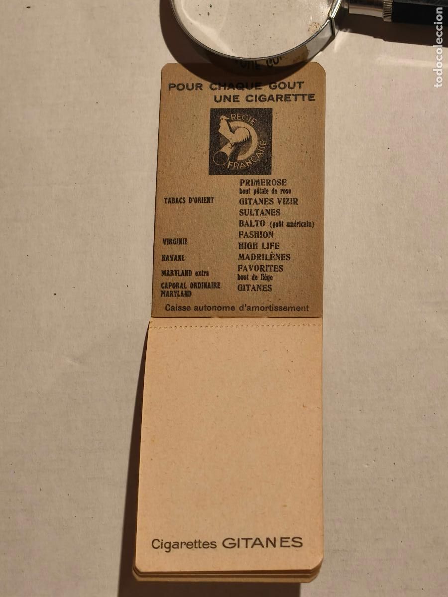 Paquetes de tabaco: GITANES LIBRETA DE PUBLICIDAD FRANCESA - Foto 2