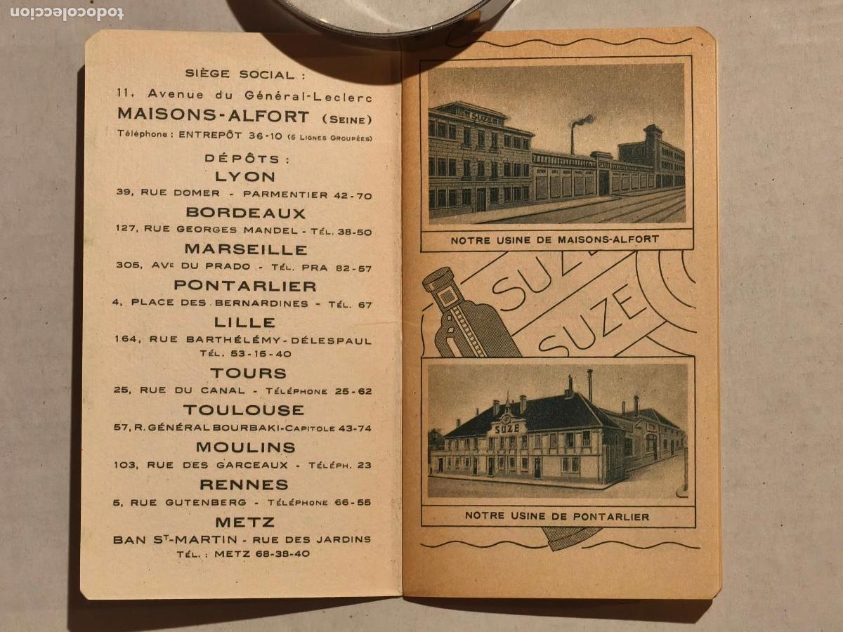Paquetes de tabaco: SUZE LIQUEUR LIBRETA DE PUBLICIDAD FRANCESA - Foto 2