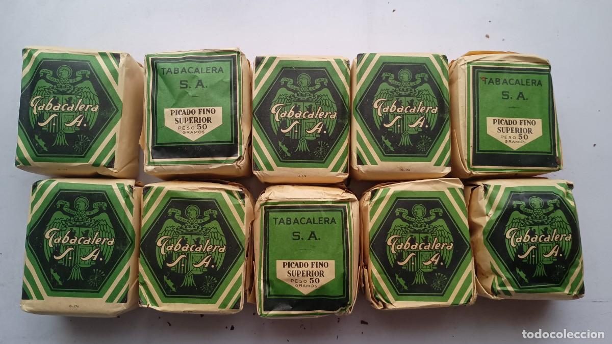 Paquetes de tabaco: LOTE 10 PAQUETES TABACO DE CUARTER&Oacute;N 50 GRAMOS TABACALERA