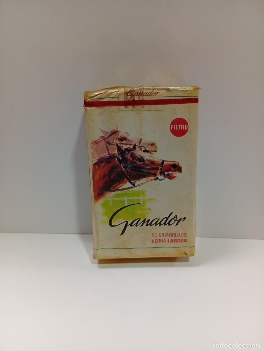 Paquetes de tabaco: PAQUETE DE TABACO. GANADOR. CERRADO. 20 CIGARRILLOS HEBRA LARGOS. FILTRO. TABACALERA, S.A.